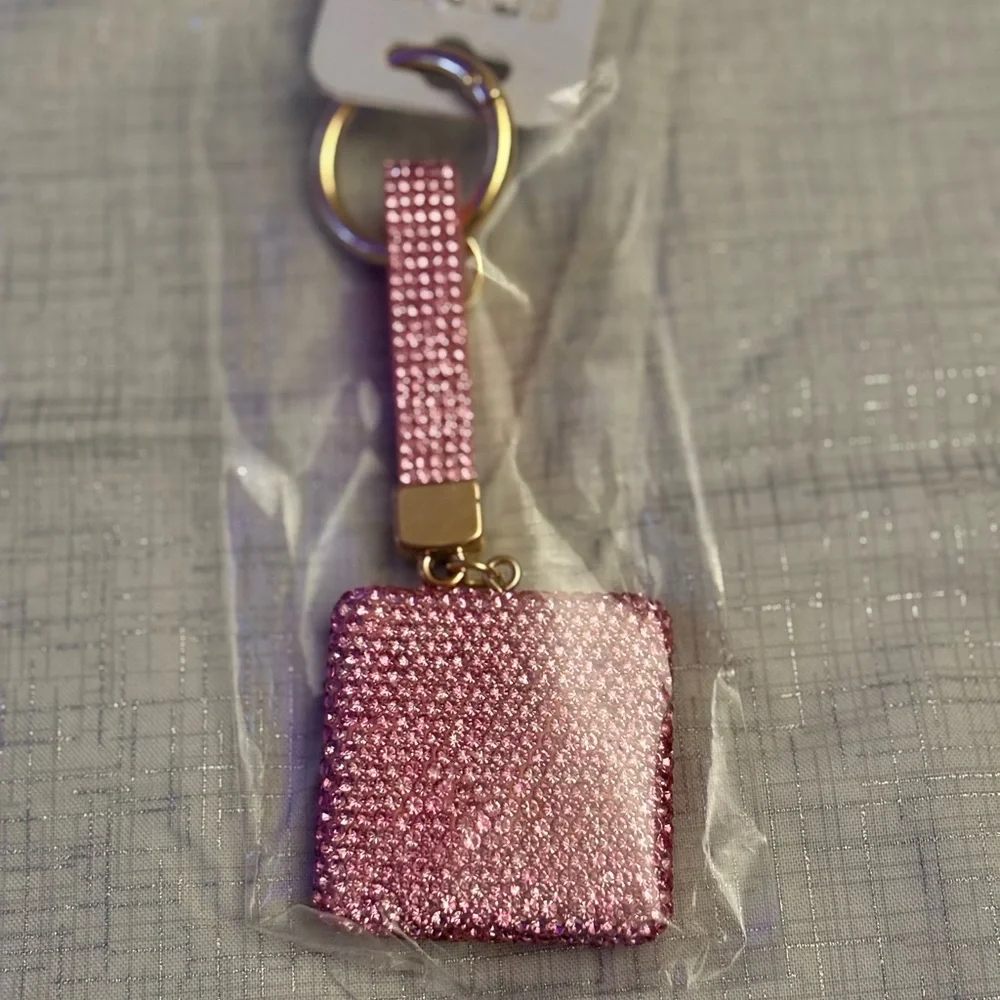 Fashion Pink Rhinestone Keychain